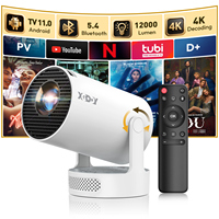 XGODY 4K 1080p LED Projector with 12000 Lumen Brightness, WiFi 6 Bluetooth 5.0 Portable Home Theater System for entertainment