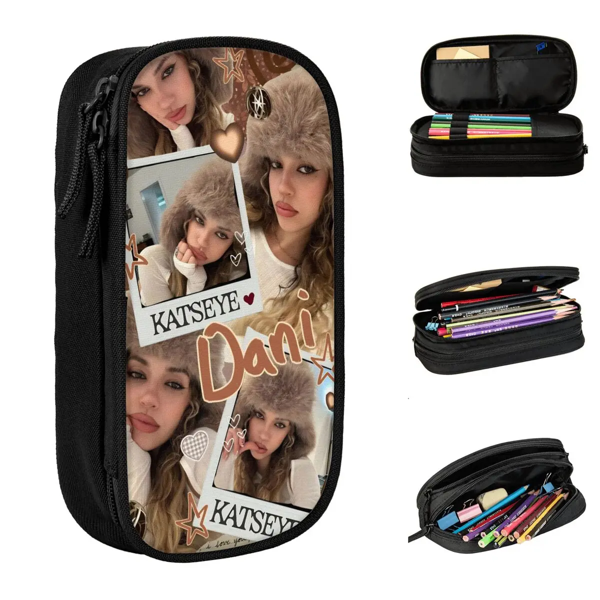 katseye-kpop-menina-grupo-lapis-caso-divertido-caneta-caixa-saco-estudante-grande-armazenamento-escritorio-cosmeticos-lapis-bolsa