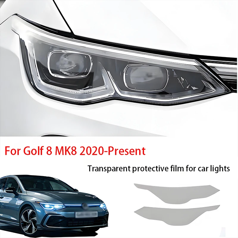 

Подходит для Volkswagen Golf 8 MK8 R Line GTI 2020 2021, прозрачная защитная пленка из TPU для фар автомобиля и пленка, устойчивая к царапинам.