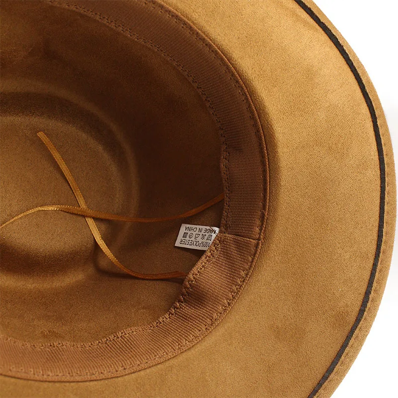 2025 Western-Cowboyhut im Ethno-Stil, Zylinder, Herbst und Winter, Filzhut für Herren und Damen, umgedrehte Kante, Jazz-Hut – Detail 16