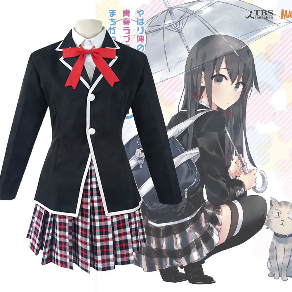 Anime My Teen Romantic Comedy SNAFU Cosplay costumes Hamachi OreGairu uniform Yukinoshita Yukino costume Shirt / Skirt / coat