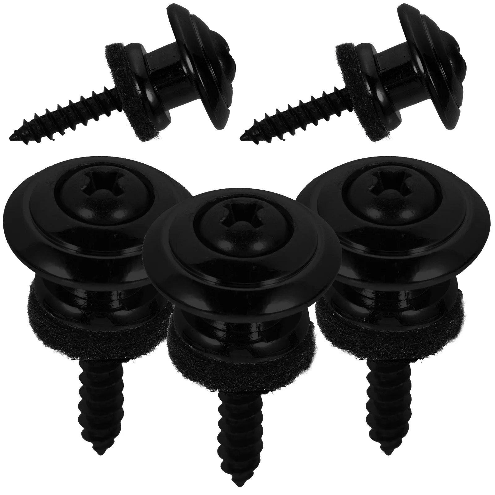 

5 Pcs Guitar Strap Lock Button Secure Locking Bass Electric Buttons Locks Mushroom