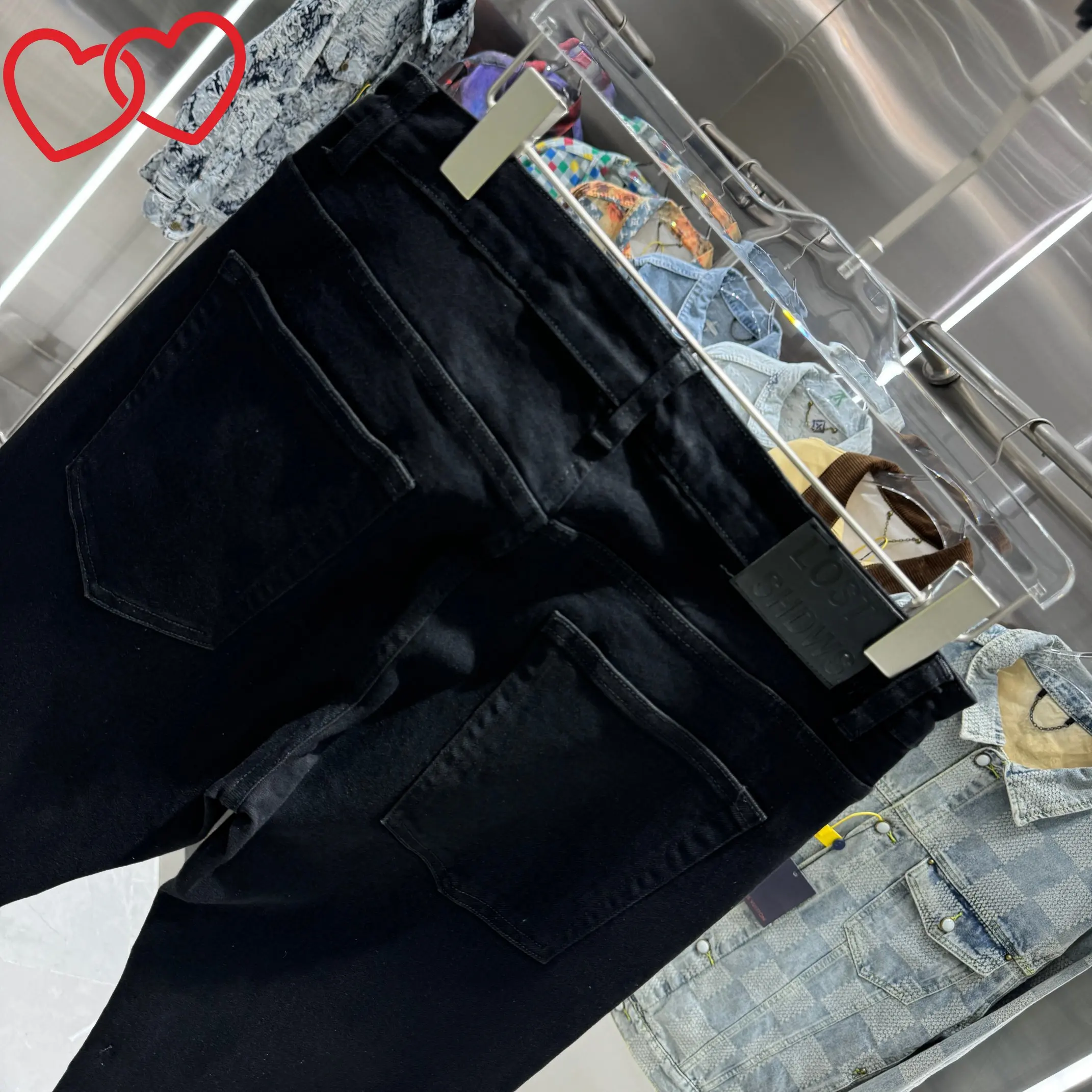 Celana Jeans LOST SHDWS Kasual Pria Fashion Celana Panjang Stretch Serbaguna Gaya Jalanan Celana Denim Lostshdws Model Kaki Lurus