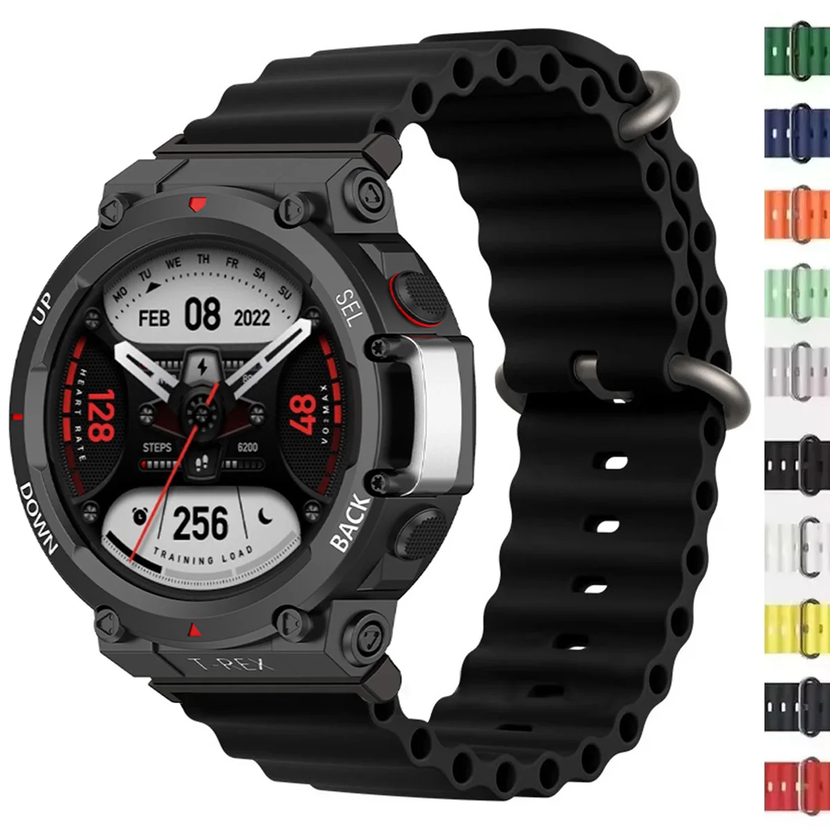 Silicone Ocean Strap for Amazfit T-Rex3 2 SmartWatch Breathable Bracelet Correa for Huami Amazfit T-Rex Pro Band Sport Wristband