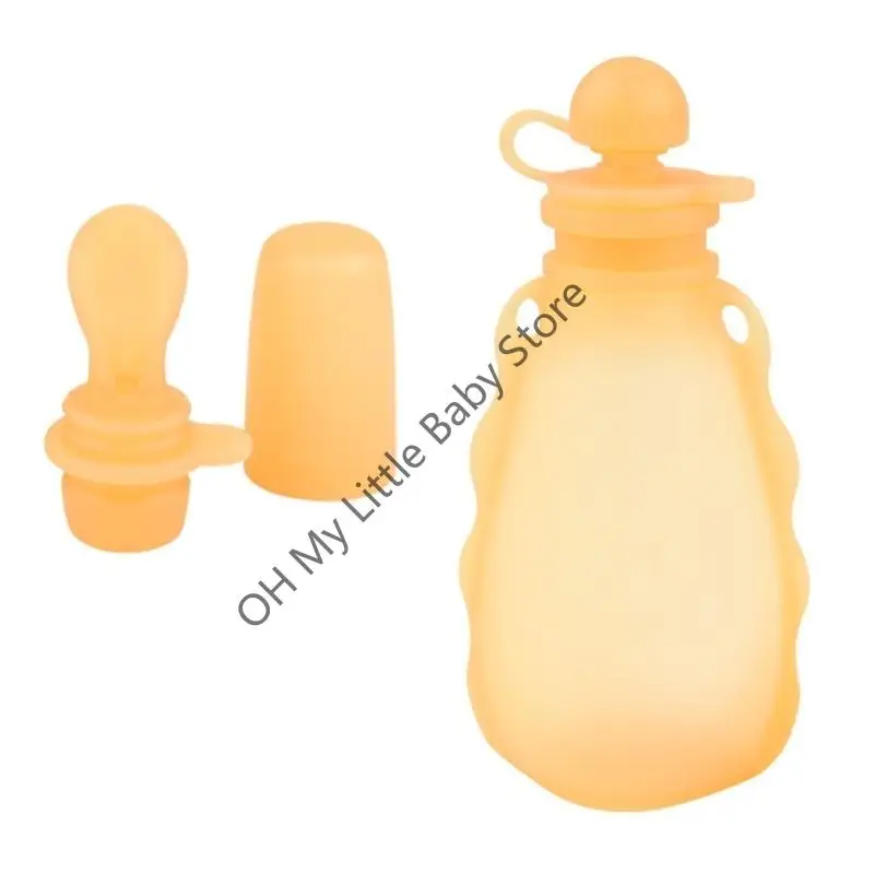 حقيبة تنظيم الطعام من السيليكون متعددة الأغراض M76C، حقيبة تعبئة الطعام التكميلي للأطفال الرضع، موزع الحليب المهروس