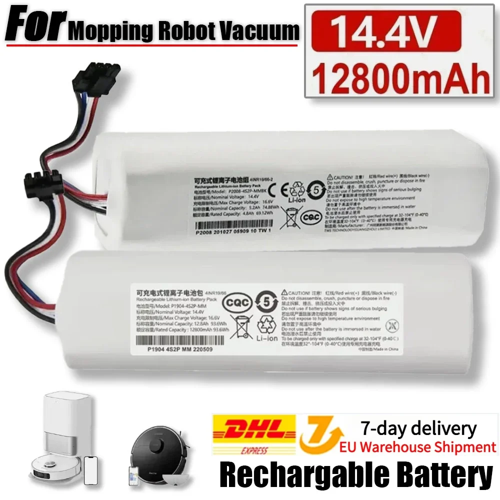 Original Battery Lithium-ion Battery Pack for Dreame Robot Vacuum Mop Cleaner 4INR19/66-2 D9 D9MAX D9pro L9 L10 pro Z10 Z10pro