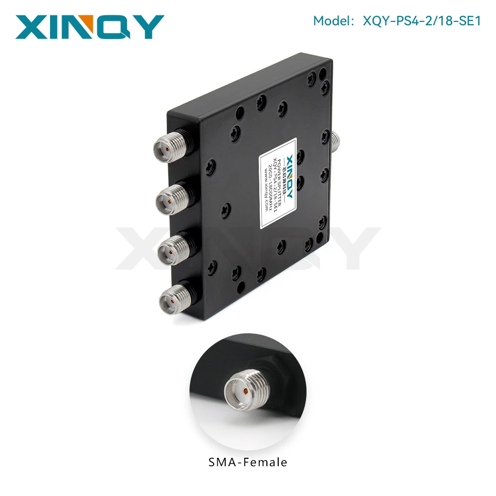 XINQY SMA High-Frequency Power Divider, 2-18GHz 1-to-4 Way Microstrip Power Splitter, 2000-18000MHz, Low VSWR