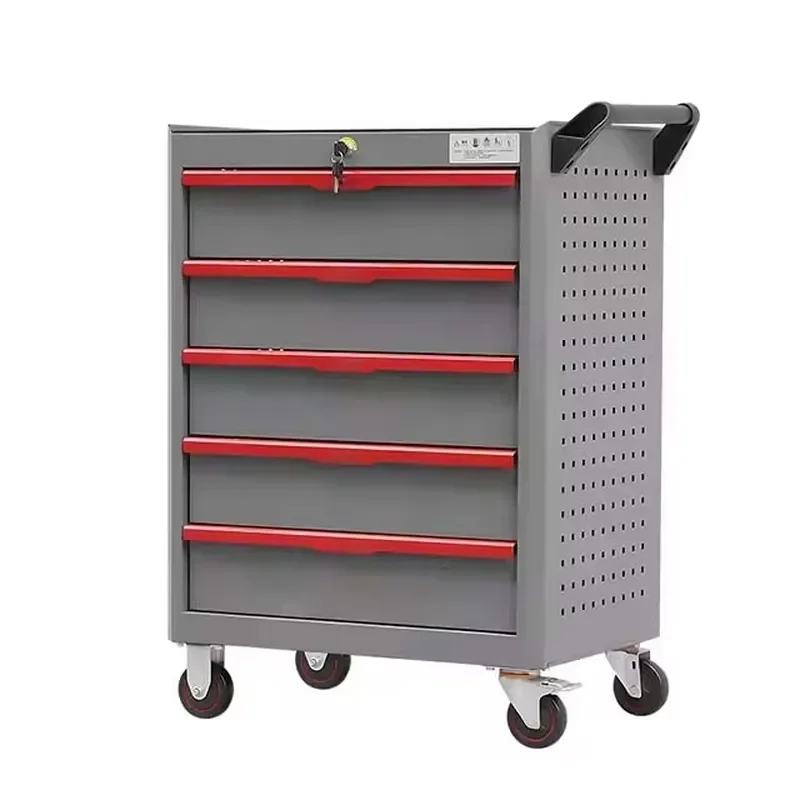 Heavy 5-Drawers Steel Workbench Cabinet System Rolling Toolbox for Garage Workshop OEM Customizable
