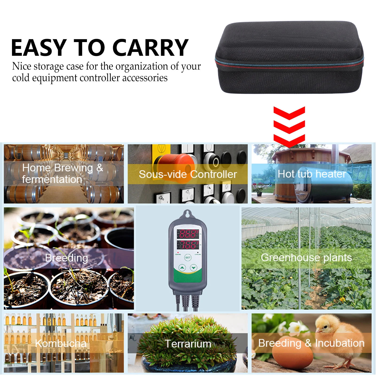 

Eva Protective Case for Cold Equipment Controller Portable Storage Bag Pressure proof Shockproof DJ Accessories ganizer