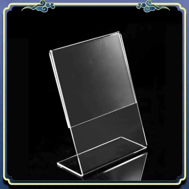 

Портативная акриловая прозрачная подставка для держателей для карточек A4, рамка для знаков, настольные держатели для карточек, 3 мм держатель для визитных карточек (2 шт.)