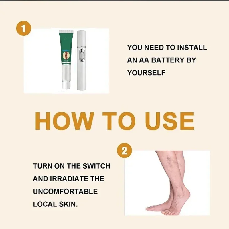 

Upgrade varicose veins laser pen, medical grade 980nm infrared therapy device, spider vein and leg blood Painless treatment with