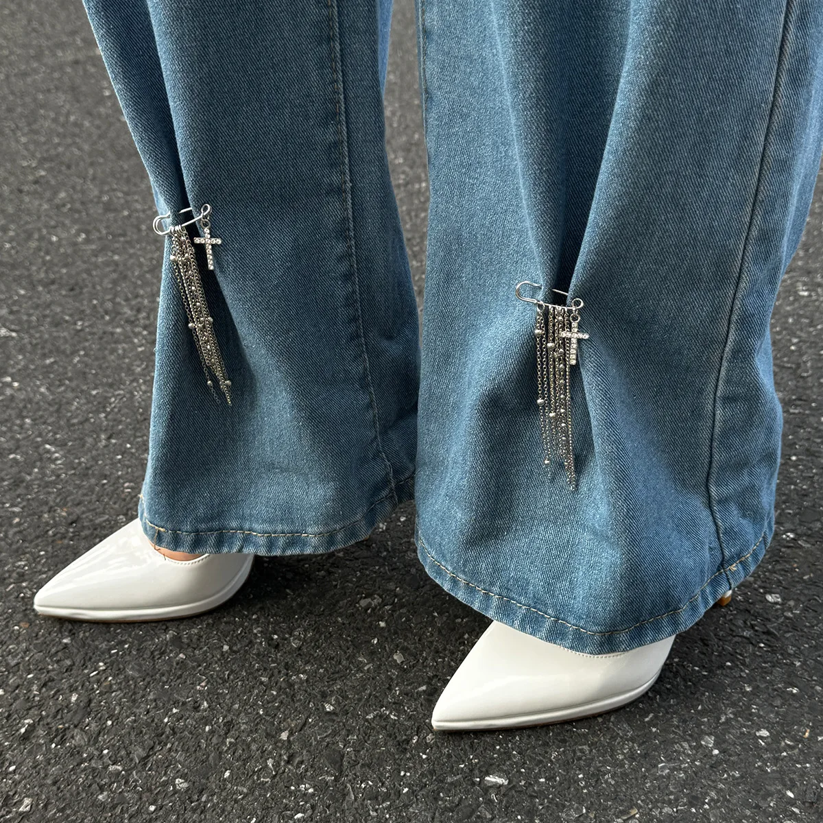 Calça feminina estilo retrô