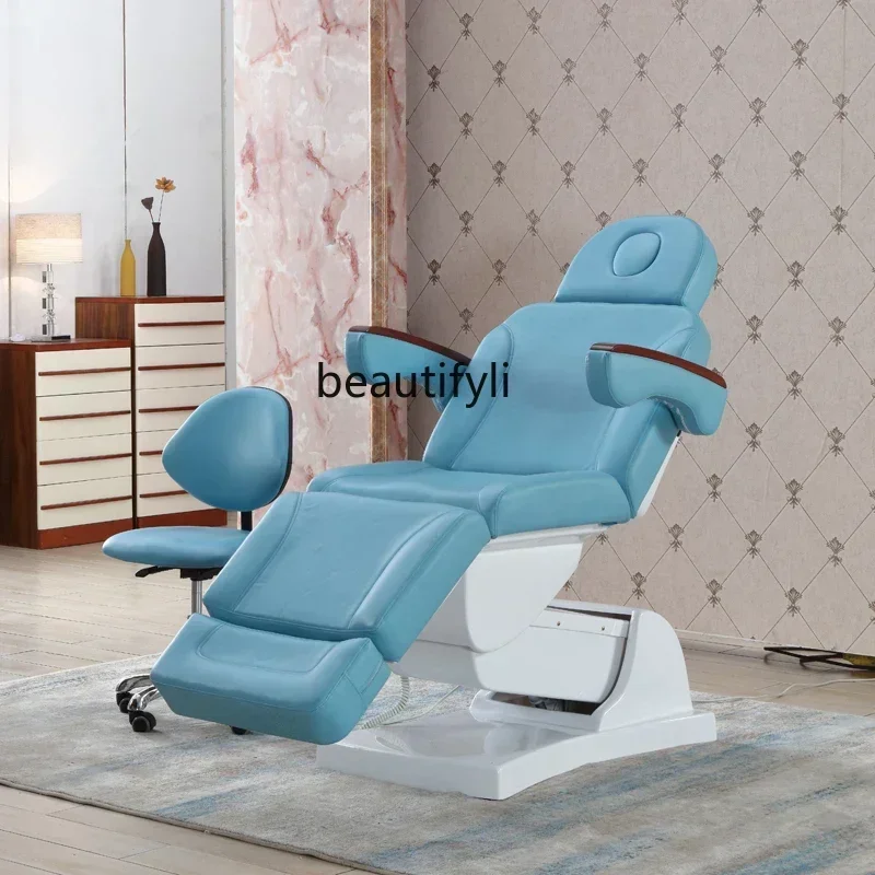 Cama de beleza elétrica tatuagem bordado cama elevada dental terapêutica salão de beleza especial