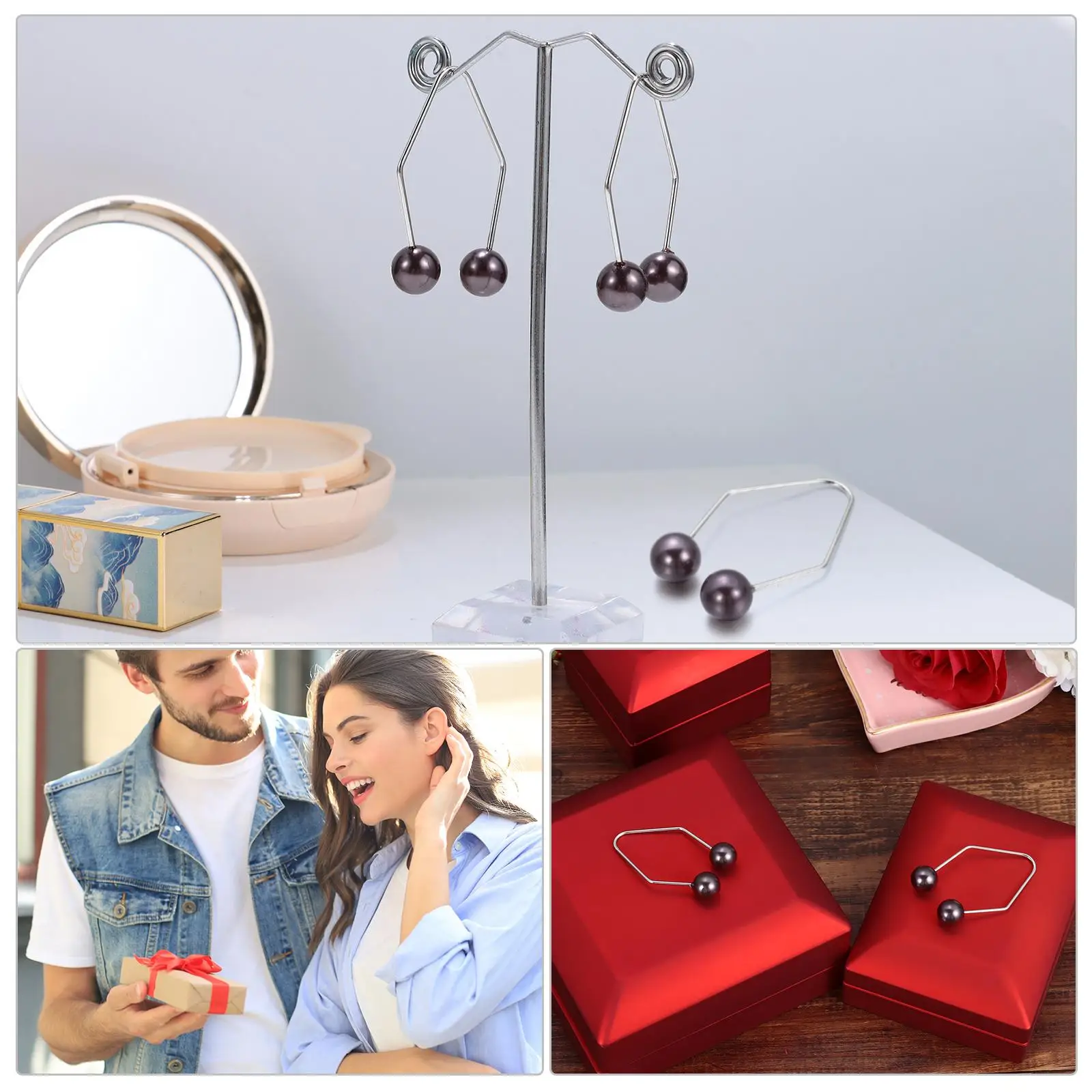 1 Pair New Alloy Dimple Trainer Pearl Facial Beauty Tools Dimple Maker for Cheeks Easy to Wear Facial Dimple Make Tool