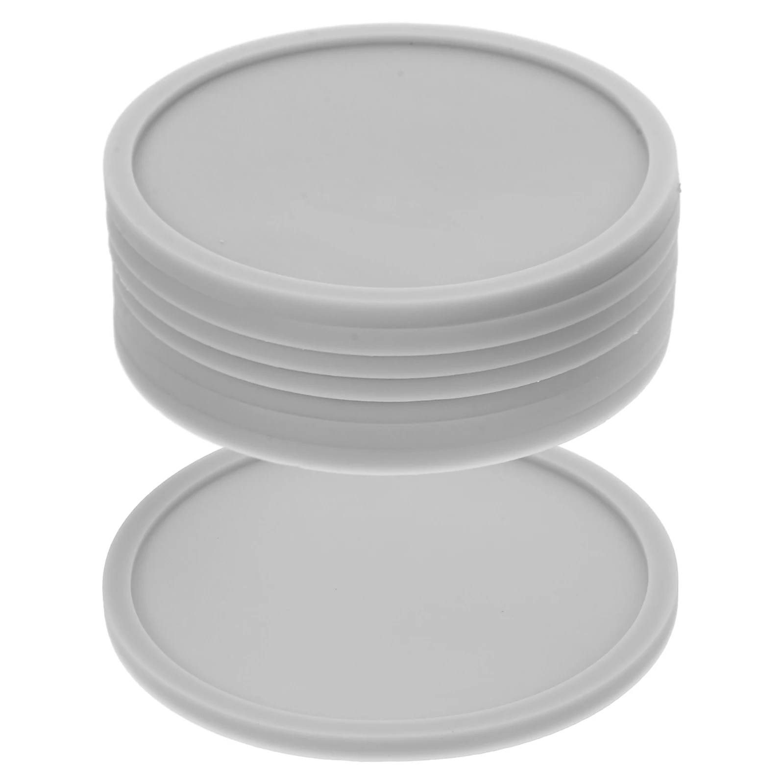 

8 Pcs Silicone Coaster Non-slip Caster Cups Pads for Tables Home Decor Accessories Practical Mat Round Coasters Drinks