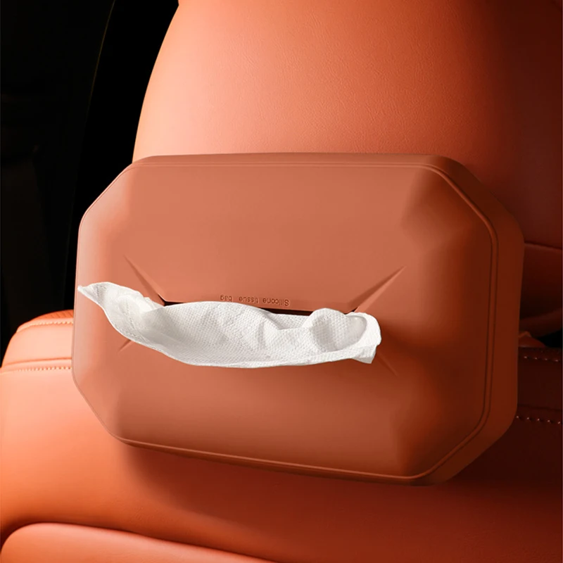 

For Leapmotor C10 B01 B10 C16 C01 C11 Lafa5 Hanging Tissue Box Car Silicone Original Color Square Paper Towel Box Car Accessorie