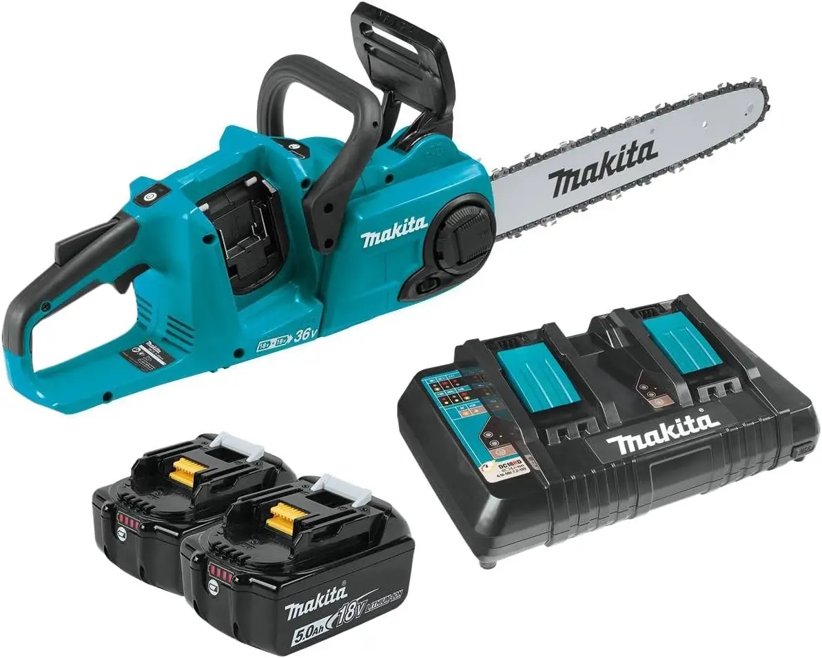 

XCU03PT 18V X2 (36V) LXT Lithium-Ion Brushless Cordless (5.0Ah) 14" Chain Saw Kit, Teal