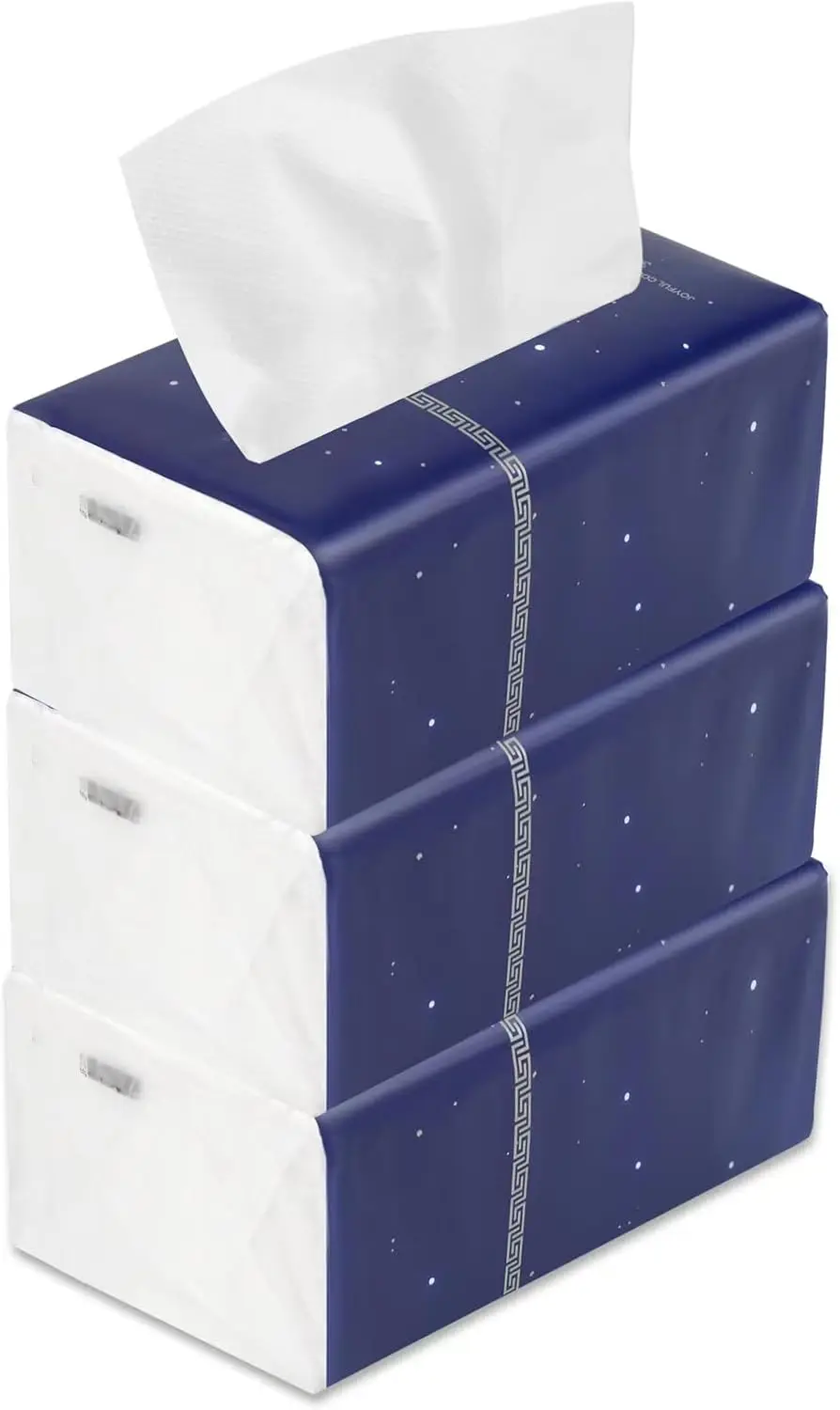 

Soft 4-Ply Facial Tissues, 3 Packs of 360 Sheets Each, Disposable and Made from Wood Pulp Fiber