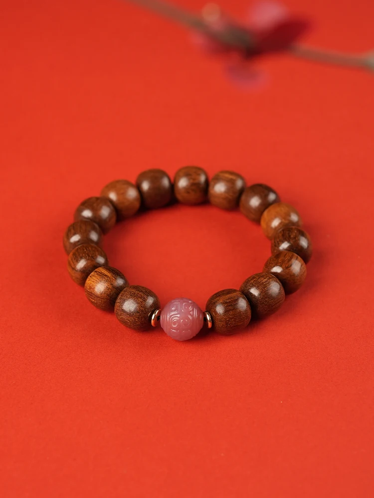 New Arrival Chinese Style Wooden Buddha Beads Bracelet Papua Gift for Elderly Birthday Creative Cultural Handmade Wristband
