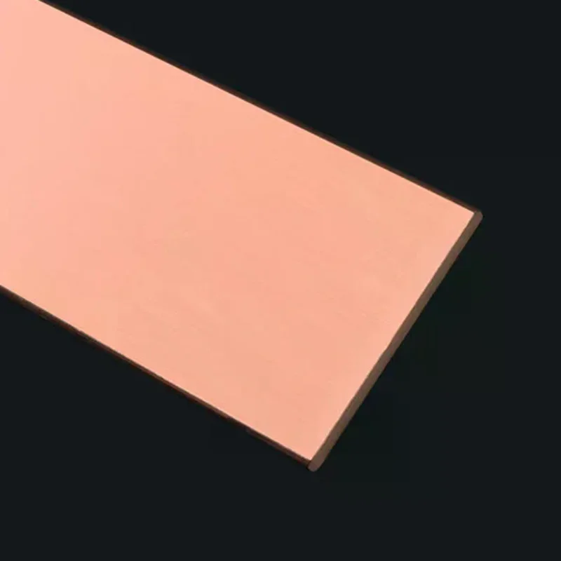 1Pc Length 200/300/400mm T2 Copper Flat Bar Strip Pure Copper Plate CNC DIY Material Thickness 1/2/3/4mm Copper Plates Bar