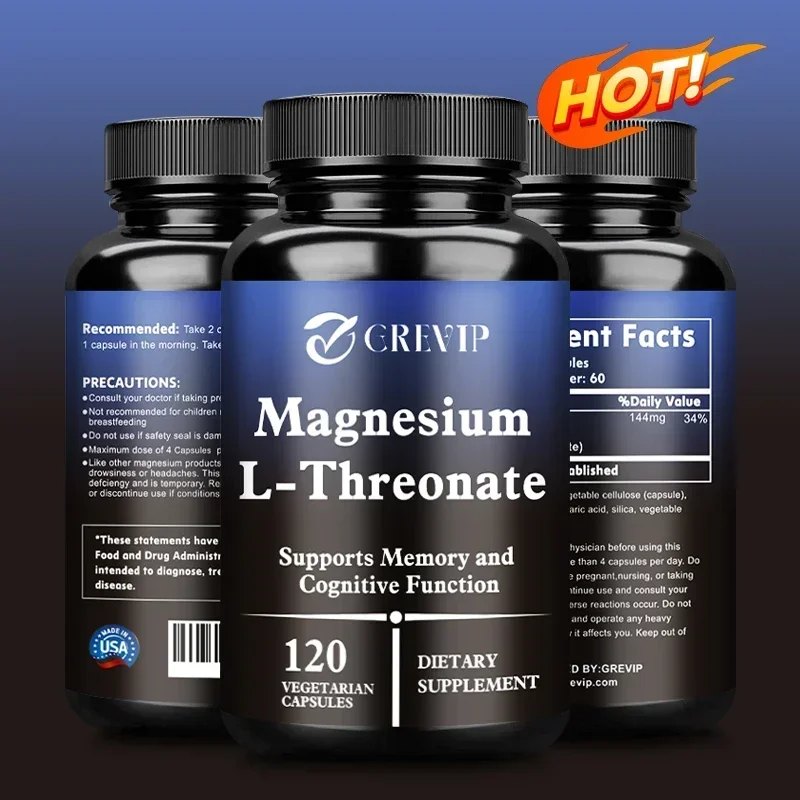 Suplemento de magnesio L-Threonate: promueve la salud cerebral, la memoria, la concentración y la cognición