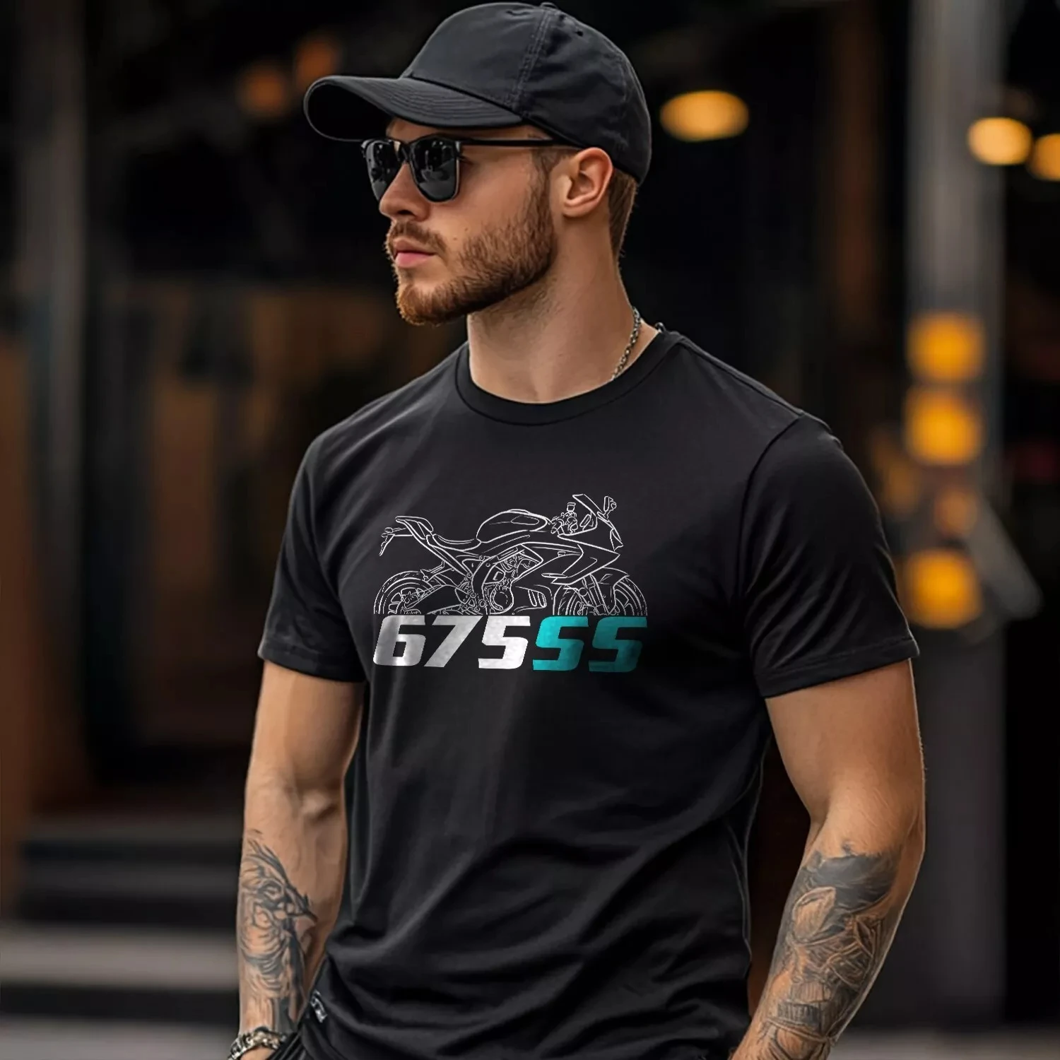 

For CFMoto 675SS 2025 Fans - Motorcycle T-Shirt Summer Pure Cotton Men's T-shirt
