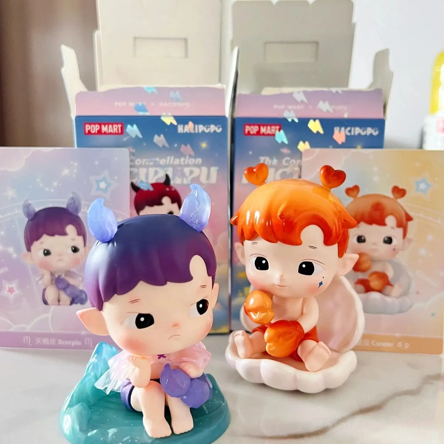 

POP MART Hacipupu Constellation Series Cute Anime Figure Blind Box Mystery Collectible Doll Ornament Toy