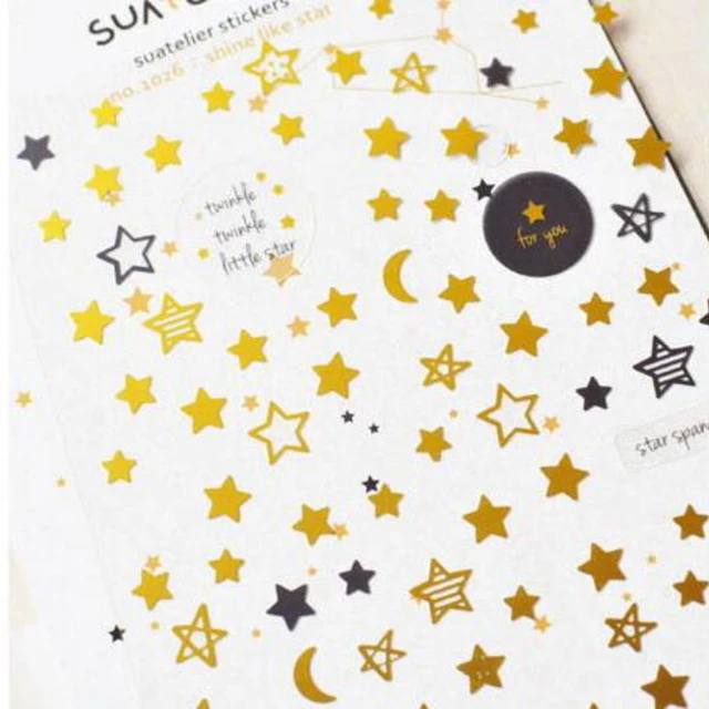 Korean Import Original Suatelier Hollow Star Tower Diary Sticker DIY Scrapbook Decor Stationery Stickers School Office Supply 5