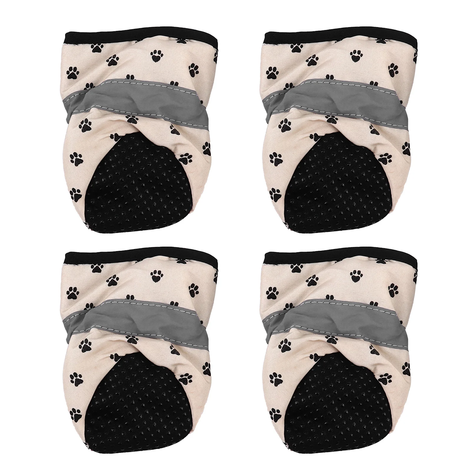 

4Pcs Dog Boots Puppy Shoes Soft-Soled Waterproof Anti-Skid Adjustable Pet Booties Paw Protectors for Indoor Outdoor