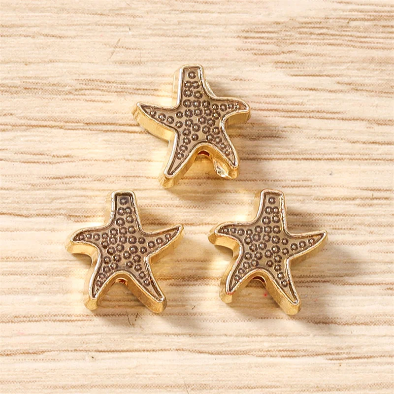 Tusember 20 Stück 10 x 10 mm niedliche Emaille-bunte Seestern-Anhänger, Perlenanhänger für Ohrringe, Armbänder, Schmuckherstellung, DIY-Bastelarbeiten – Detail 10