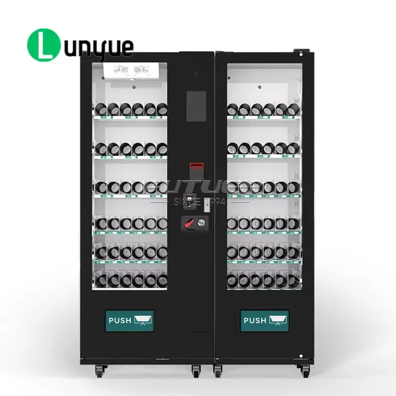 Custom Refrigerated Snack and Beverage Vending Machine Supports Visa Cash Coin Payment Commercial Self Service Kiosk