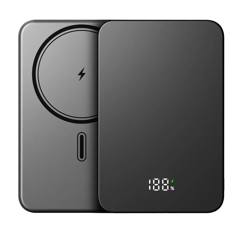 

Металлический магнитный PowerBank Портативное беспроводное быстрое зарядное устройство Тонкий Powerbank для запасной внешней батареи Magsafe для iPhone Samsung