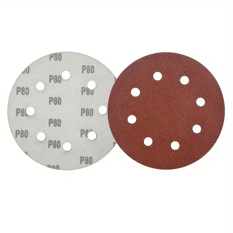 15pcs 7-inch 8-hole sandpaper alumina polishing pad, used for smooth polishing and grinding, suitable for belt sanding machines