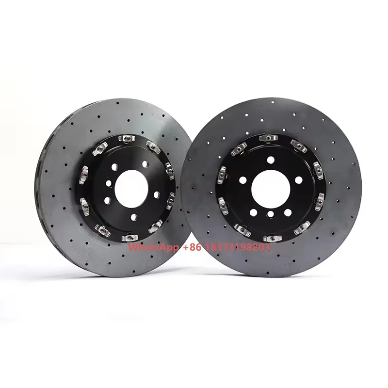 Racing High-Strength Carbon-SiC Brake Discs - 40% Lighter Than Steel Ideal for Supercars & Racing Machines for 488 Pista