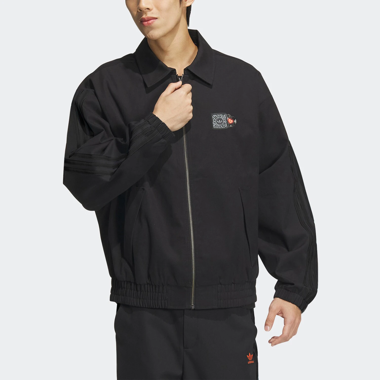 

Adidas Genuine Trefoil Couple Sports Casual Turn-Down Collar Jacket JE3489