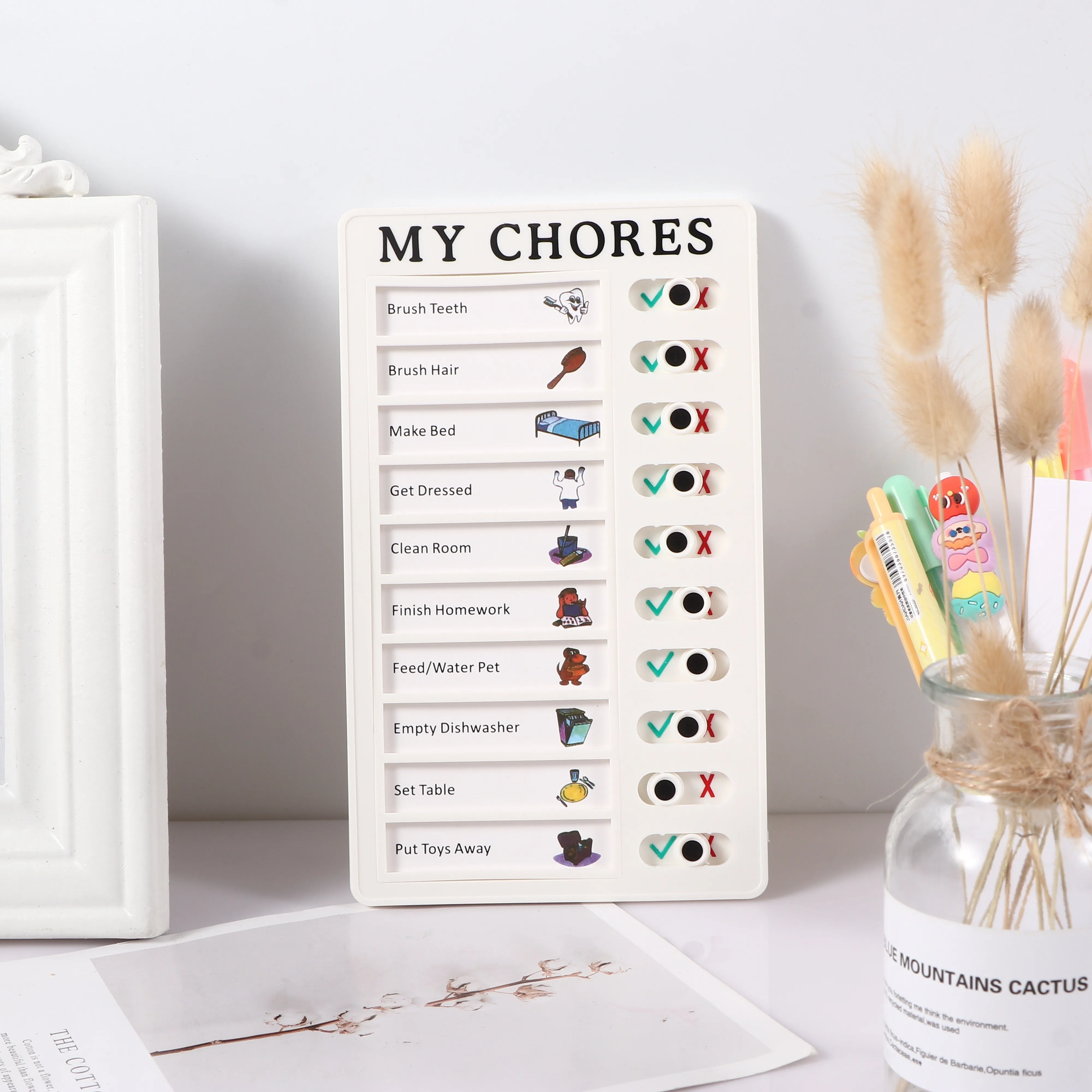 

Многоцелевая доска для заметок с контрольным списком, многоразовая доска для контрольного списка «Мои дела», для дома на колесах, настенная, школьная, классная, детская карта самодисциплины