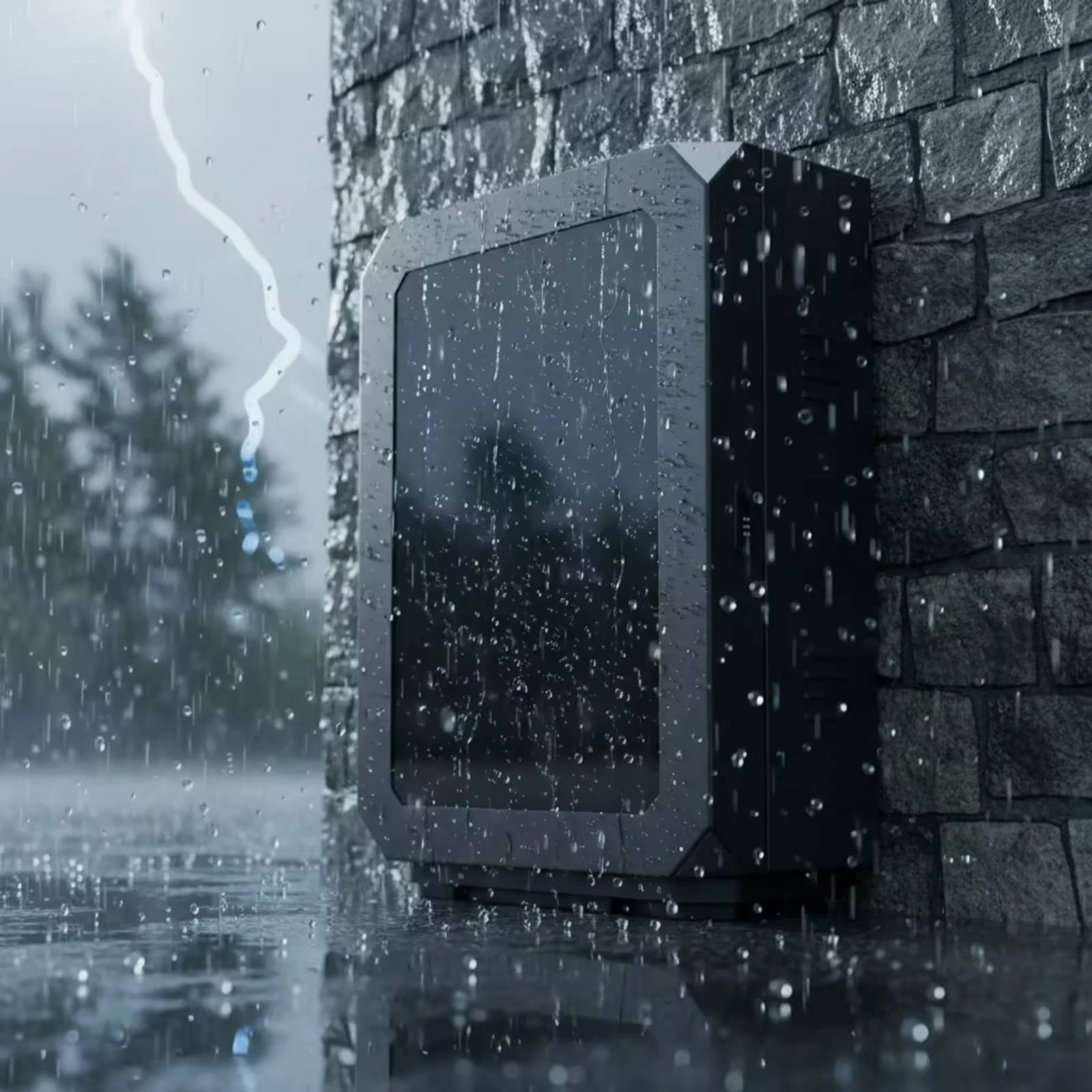 Charging Box Enclosure Sturdy Charger Box Metal Cabinet with Lock Easy to Install Low-Height for Homeowners, Garage, Outdoor