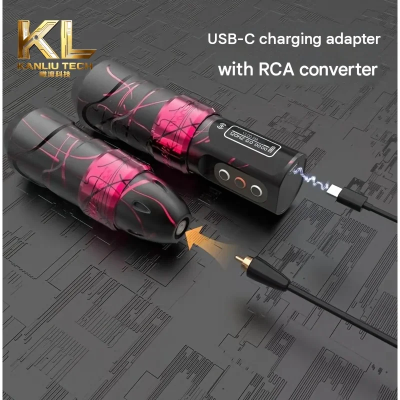 Wireless Tattoo Pen Hollow Cup Motor Rotary Machine Color Screen PMU Permanent Makeup Machine Single/Dual Battery