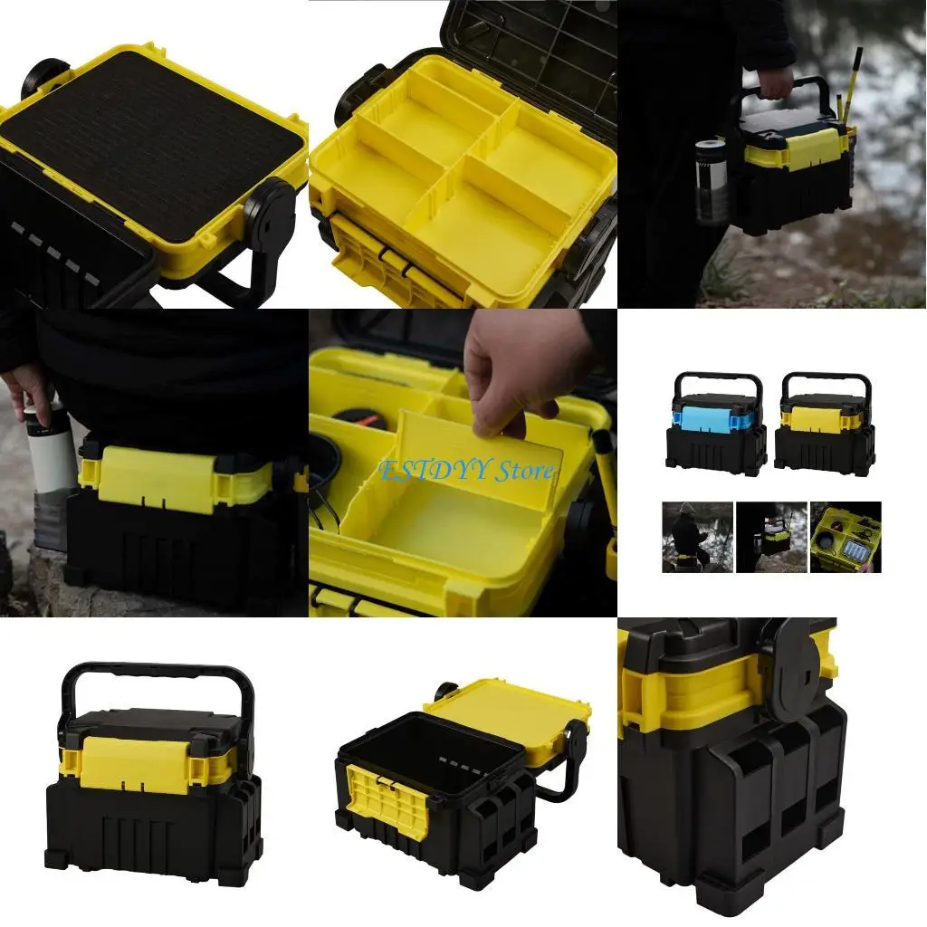 

G6DE Compacts Fishing Utility Box Safety Buckles Nonslip Grip For Outdoor Angling