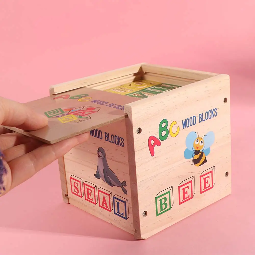 

Обучение познанию, деревянные строительные блоки, раннее образование, моторика, буквы, познавательные игрушки, мультяшный алфавит и номер