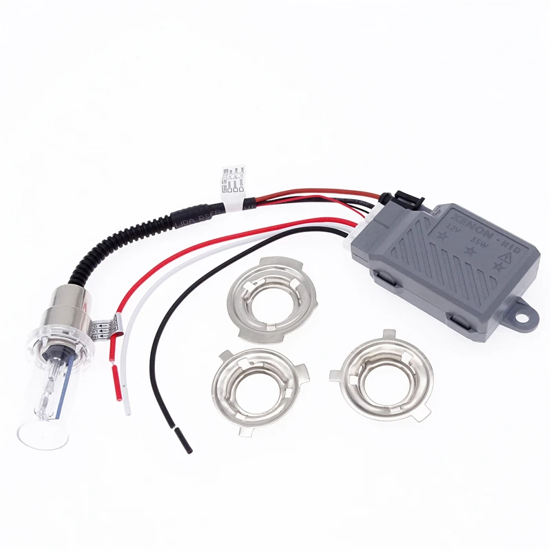 1 Set Universal 12V/35W Motorcycle Headlight Lamp Bulb Motor Ballast HID Xenon Lights Kit For H4 BA20D H6 Hi/Lo 6000K Headlamp