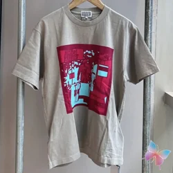 CAV EMPT t-shirt cotone di alta qualità ritratto rosso stampa astratta girocollo allentato maniche corte Vintage uomo donna magliette CE