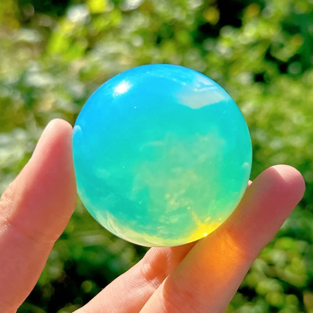 Natural Opal Stone Crystal Ball Chakra Polished Globe Massaging Reiki Healing Exquisite Gifts Home Decoration Mineral Samples
