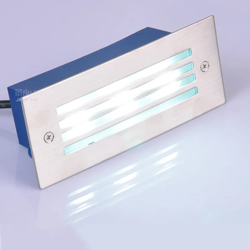 Luz de paso LED para interior y exterior, luz de escalera impermeable, empotrada en la pared, luz subterránea para cubierta, 85-265V, IP67