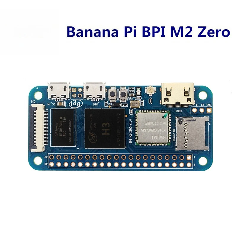Banana Pi-M2 Zero H3 Quad-Core Mini Single Board Computer, 512MB DDR3, WiFi, Bluetooth, Mini HDMI, USB OTG, 40-Pin GPIO