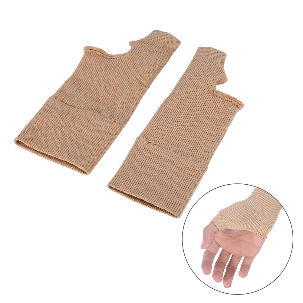 1 Pair Thumb Hand Wrist Support Thumb Hand Wrist Support Therapy Gloves Gel Silicone Filled Arthritis Joint Sprains Comp