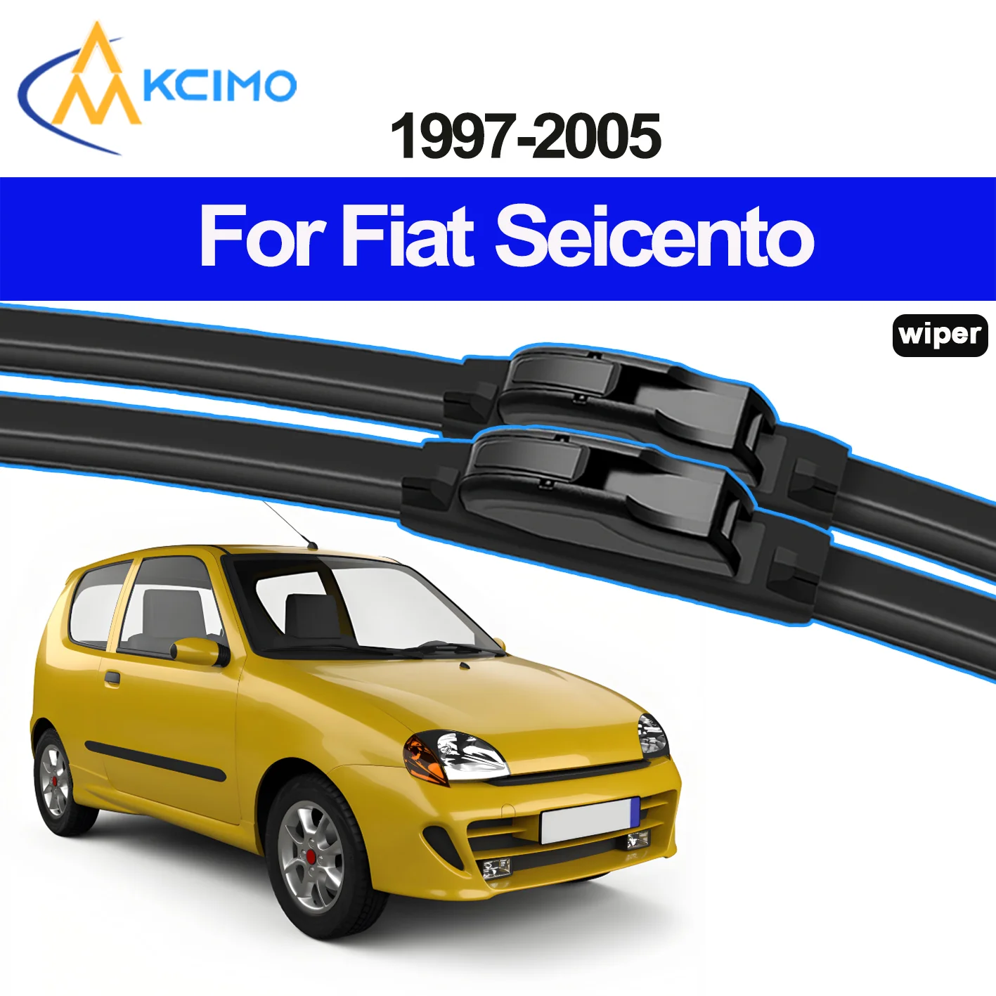 

KCIMO 2PCS New Front Windshield Wiper Blade for Fiat Seicento 187 1997-2005 Front Windshield Auto Wipers Blade Accessories 2005
