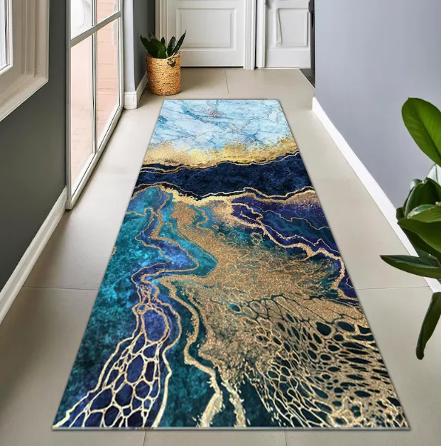 Black and Gold Marble Runner R - đánh giá và giá Commercial Kitchen Tile Flooring