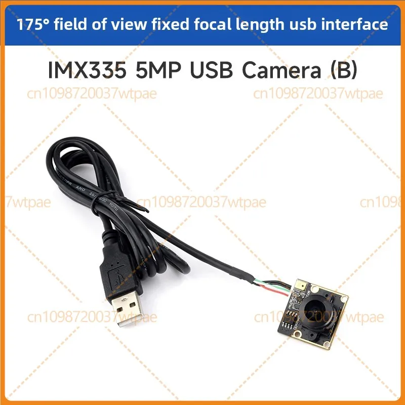 For IMX335 USB Camera Module For Waveshare, 175° Wide Angle WDR 5MP 30fps 2K Video
