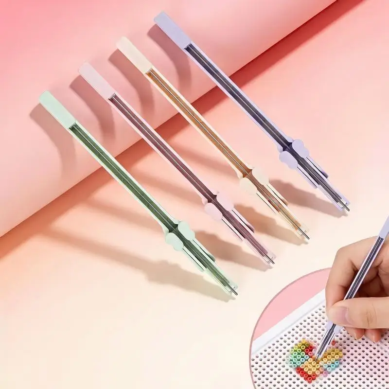 Bead Pen 1Pcs Press-Type Jam-Free Storable Handheld Durable Pen for Office School DIY Craft Art Project Supplies